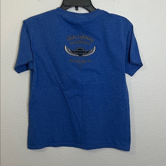 Harley Davidson Youth Graphic TShirt Blue Estimated Size XL - Picture 4 of 5
